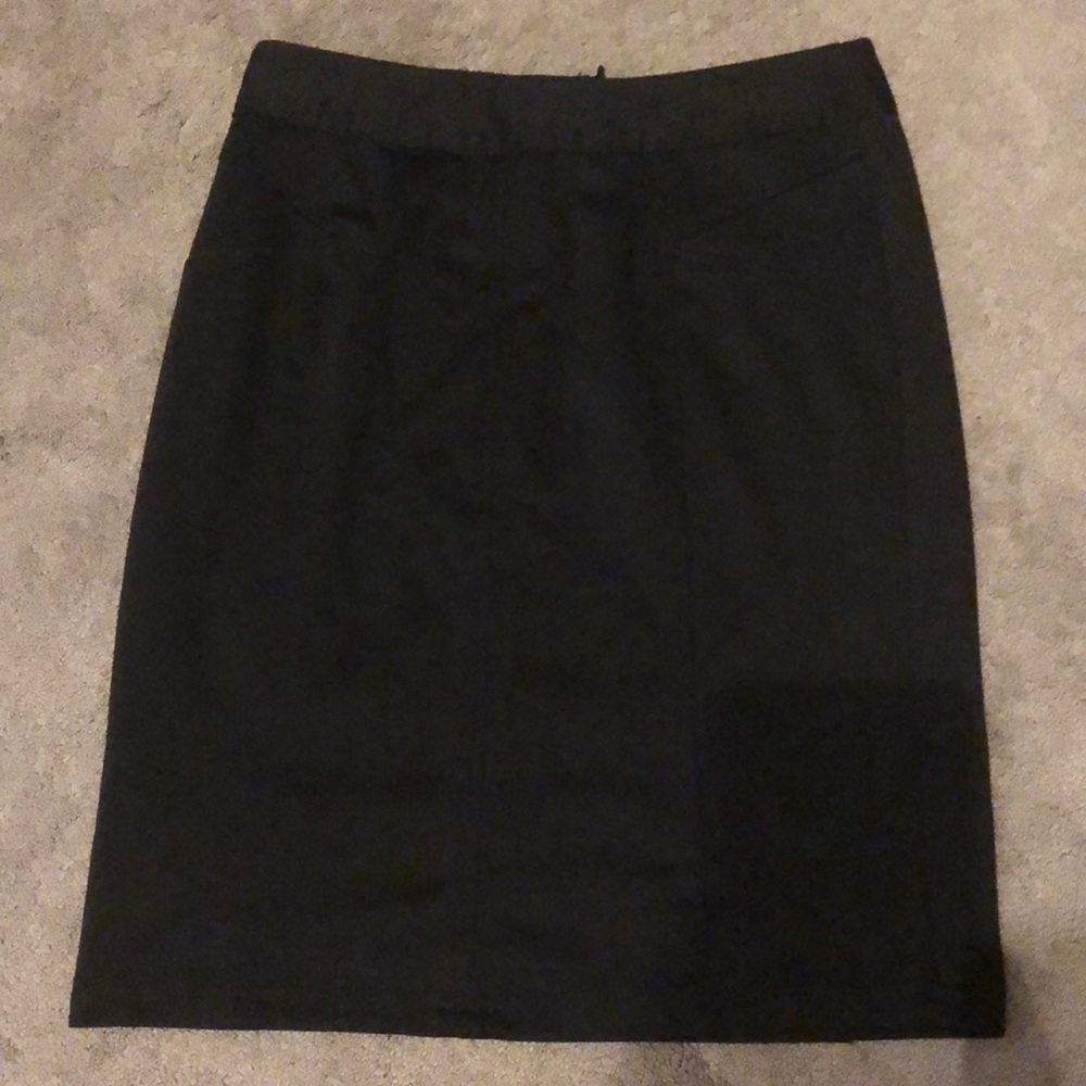Black midi cloth pencil skirt